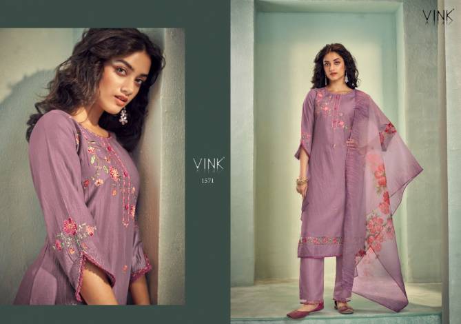Vink Glamour 3 Fancy Printed Ethnic Wear Silk Ready Made Suit Collection